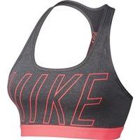 Nike Pro Classic Sports Bra - Womens - Carbon Heather/Lava Glow