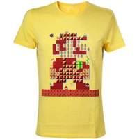 Nintendo Super Mario Bros. Giant Mario 30th Anniversary Men\'s T-shirt Small Yellow (ts500207ntn-s)