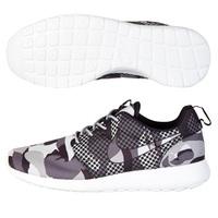 nike roshe one print trainers white white