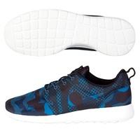 nike roshe one print trainers blue blue