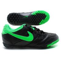 Nike5 Bomba Kids Astro Turf Football Trainers Black/Poison Green