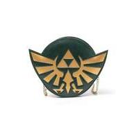 Nintendo Legend Of Zelda Woman\'s Golden Hylian Royal Crest Ladies Purse With Attached Chain One Size Dark Green (gw140126zel)