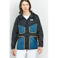 nike international black and blue windrunner jacket black