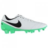 Nike Tiempo Rio FG Mens Football Boots (White-Green)
