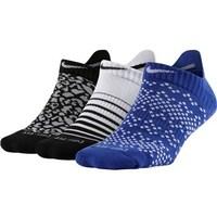 Nike Ladies Dri-Fit Graphic No Show Socks (3 Pack)
