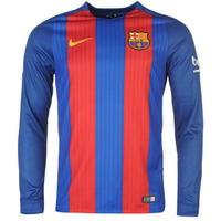 nike barcelona long sleeve home shirt 2016 2017 mens