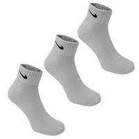 Nike Three Pack Quarter Socks Mens