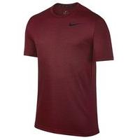 nike dri fit short sleeve training top mens night maroonteam redblack