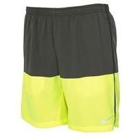 Nike Distance Shorts - Mens - Black/Volt/Reflective Silver