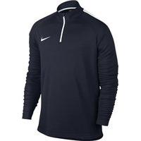 nike dry academy half zip drill top mens obsidianwhite