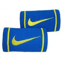 Nike Dri-Fit Doublewide Wristband - Military Blue/Venom