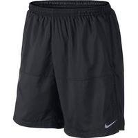 Nike Distance Shorts - Mens - Black/Reflective Silver