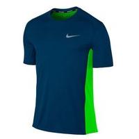 Nike Miler Dry Short Sleeve Tee - Mens - Binary Blue/Electric Green