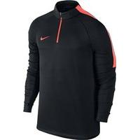 nike squad half zip drill top mens blackhyper orange