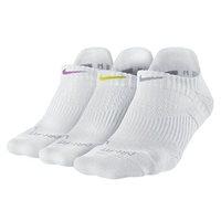 Nike Dri-Fit Cushion 3 Pack No Show Socks - Womens - White