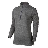 nike womens dry element running top dark grey