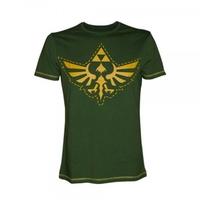 Nintendo Legend of Zelda Royal Crest Cutout X-Large T-Shirt - Green