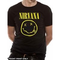 Nirvana - Smiley Logo (Front Print Only) Men\'s XX-Large T-Shirt - Black