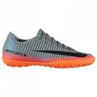 nike mercurial victory cr7 mens astro turf trainers metal grey orange