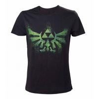 nintendo legend of zelda distress green royal crest medium t shirt