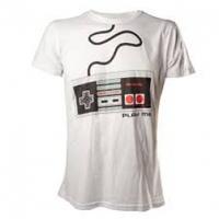 Nintendo Original Classic \'Play Me\' NES Controller X-Large T-Shirt - White