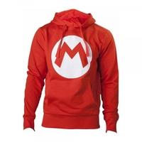nintendo super mario bros big mario logo unisex medium hoodie red