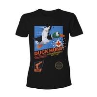 Nintendo Duck Hunt Game Cover Mens X-Large Black T-Shirt