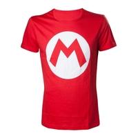 Nintendo Super Mario Bros. Big Mario Logo Mens X-Large Red T-Shirt
