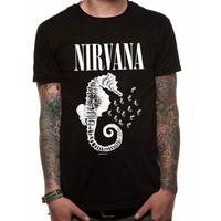 Nirvana - Seahorse Men\'s Medium T-Shirt - Black