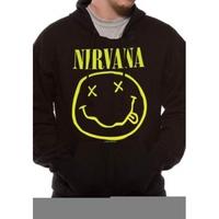 nirvana smiley pullover hoodie black xx large