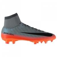 nike mercurial victory cr7 df fg mens football boots metal grey orange