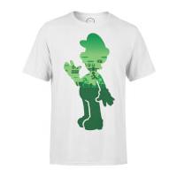 Nintendo Super Mario Luigi Silhouette Men\'s Light Grey T-Shirt - XL