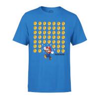 Nintendo Super Mario Coin Drop Men\'s Blue T-Shirt - XL