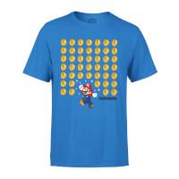 nintendo super mario coin drop mens blue t shirt xl