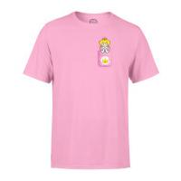 nintendo super mario peach pocket print pink t shirt xl