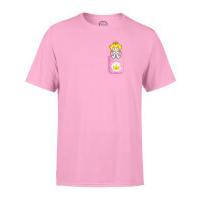 Nintendo Super Mario Peach Pocket Print Pink T-Shirt - XXL