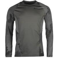 nike hyperwarm aop long sleeve top mens