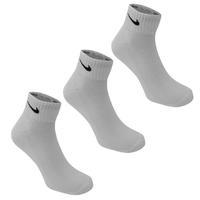 nike three pack quarter socks mens