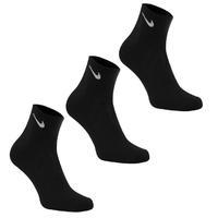 Nike Three Pack Quarter Socks Mens