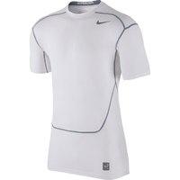 nike pro combat hypercool compression ss top white