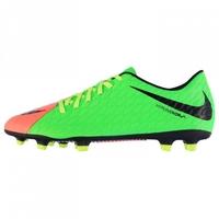 Nike Hypervenom III 3 Phade FG Mens Football Boots (Green-Orange)