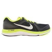 Nike Dual Fusion X2 GS Running Shoes - Boys - Black/Metallic Silver/Volt/White