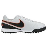 Nike Tiempo Legend VI Turf Football Boots (Youth) - Pure Platinum/Black