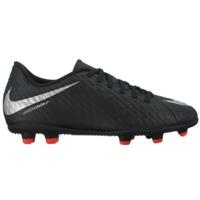 Nike Hypervenom Phade III FG Football Boots - Youth - Black/Total Crimson/Metallic Silver