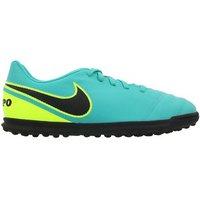 Nike Tiempo Rio III Turf Football Boots - Youth - Clear Jade/Black/Volt