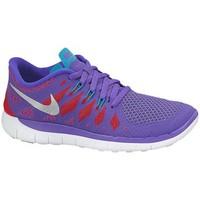 nike free 50 gs boyss childrens shoes trainers in purple