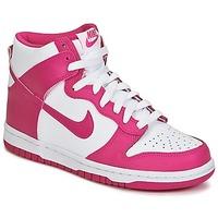 nike dunk high junior girlss childrens shoes high top trainers in whit ...