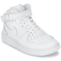 Nike AIR FORCE 1 MID CADET boys\'s Children\'s Shoes (Trainers) in white