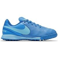 nike jr tiempo legend 6 tf girlss childrens shoes trainers in blue