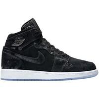 Nike Air Jordan I Retro High Premium GS girls\'s Children\'s Shoes (High-top Trainers) in Black